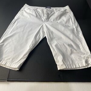 Bandolino Womens White 5‎ Pocket Stretch Cotton Brady Capri Crop Pants Size 10